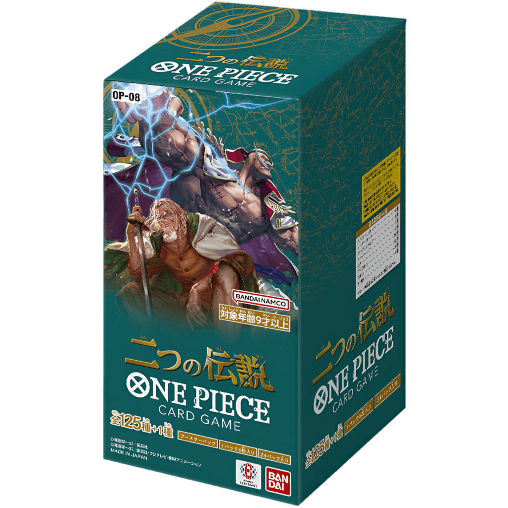 ONE PIECE TCG OP-08 box featuring iconic characters, combining the thrill of Pokémon booster packs and One Piece adventures.